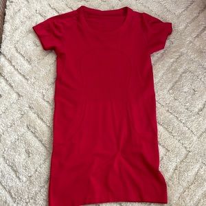 Red Short Sleeve Lululemon Swiftly Tech Top